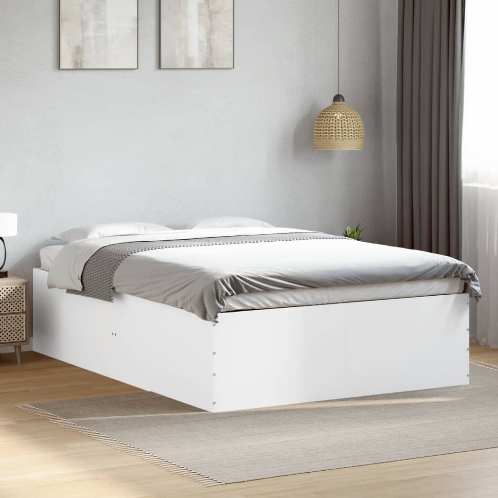 Okvir za krevet bijeli 135x190 cm konstruirano drvo