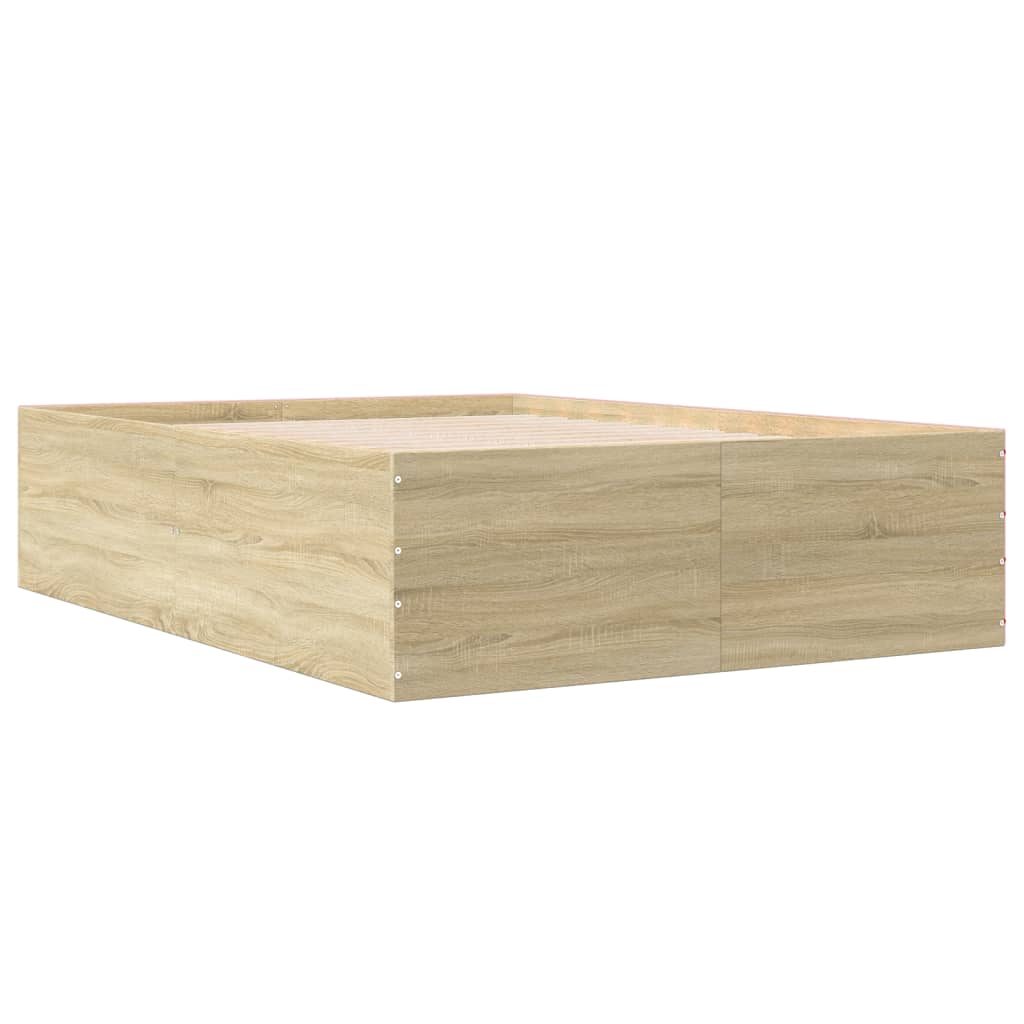 Okvir za krevet boja hrasta 120x190 cm od konstruiranog drva
