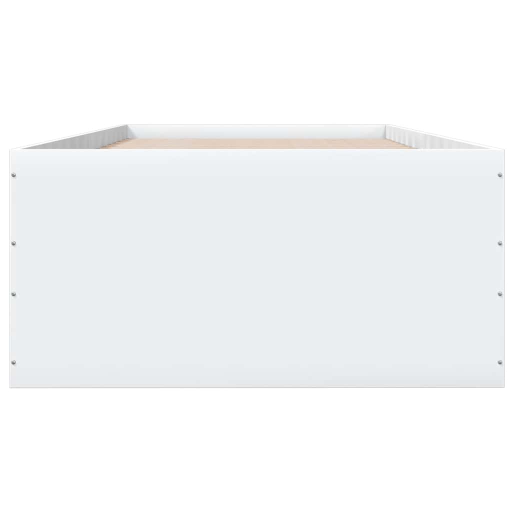 Okvir za krevet bijeli 100 x 200 cm konstruirano drvo