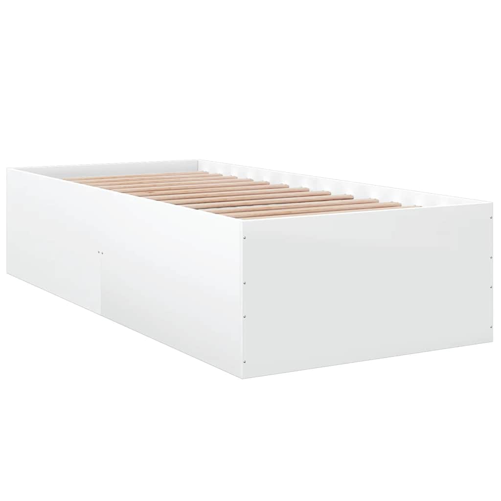 Okvir za krevet bijeli 100 x 200 cm konstruirano drvo