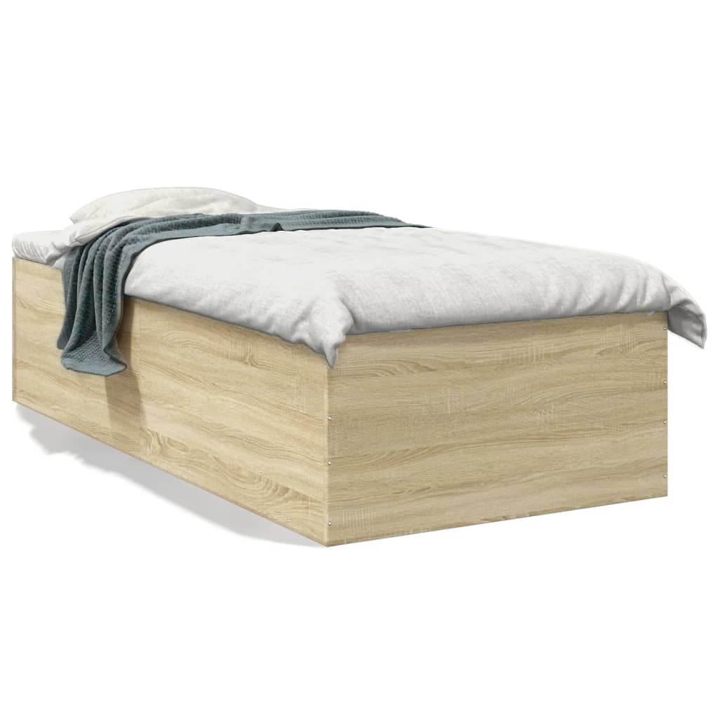 Okvir za krevet boja hrasta 100x200 cm od konstruiranog drva