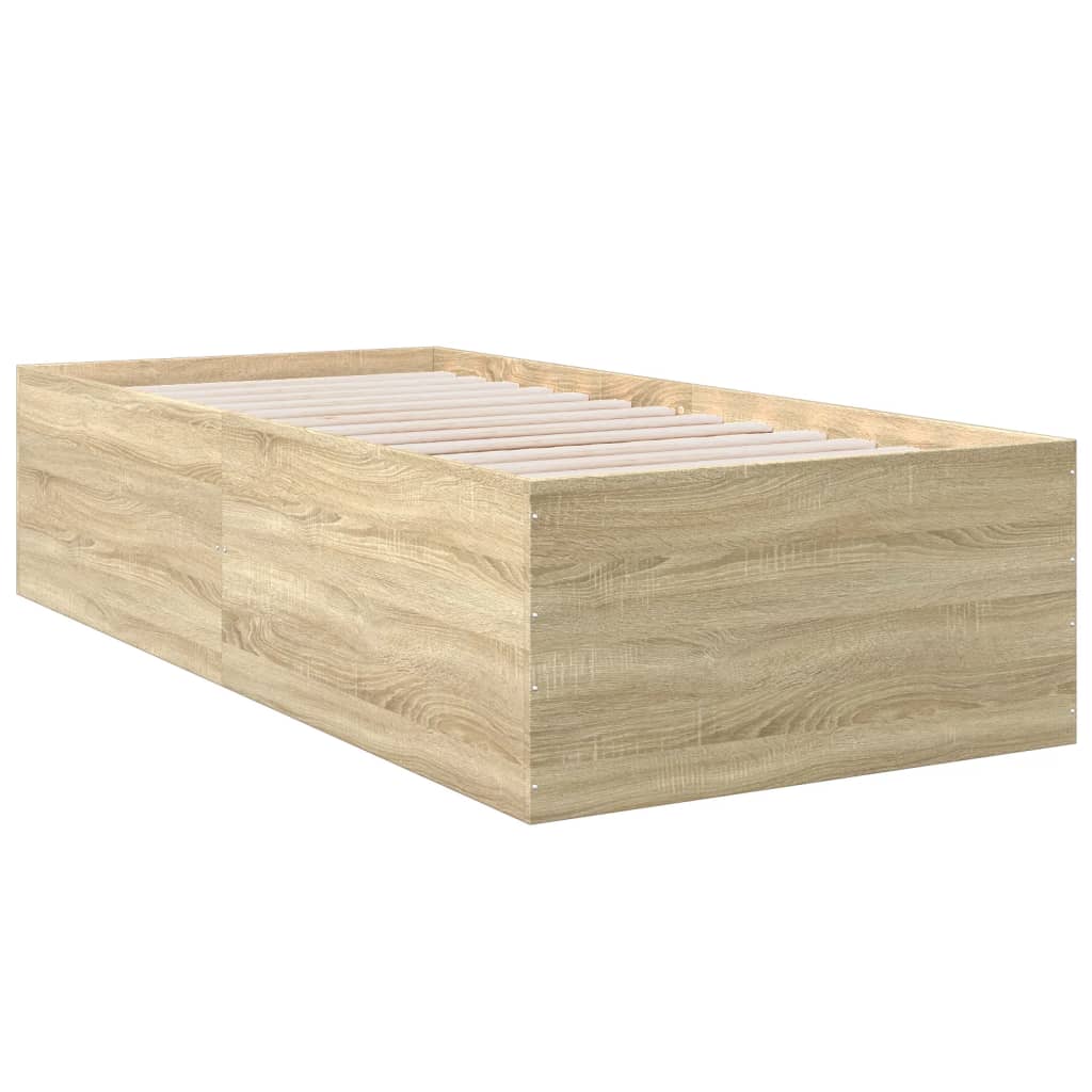 Okvir za krevet boja hrasta 100x200 cm od konstruiranog drva