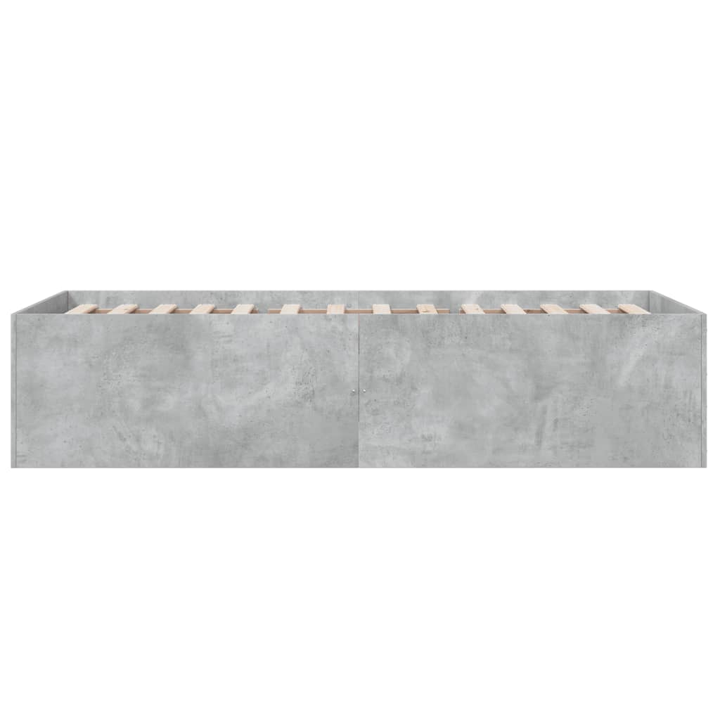 Okvir kreveta boja betona 100x200 cm od konstruiranog drva