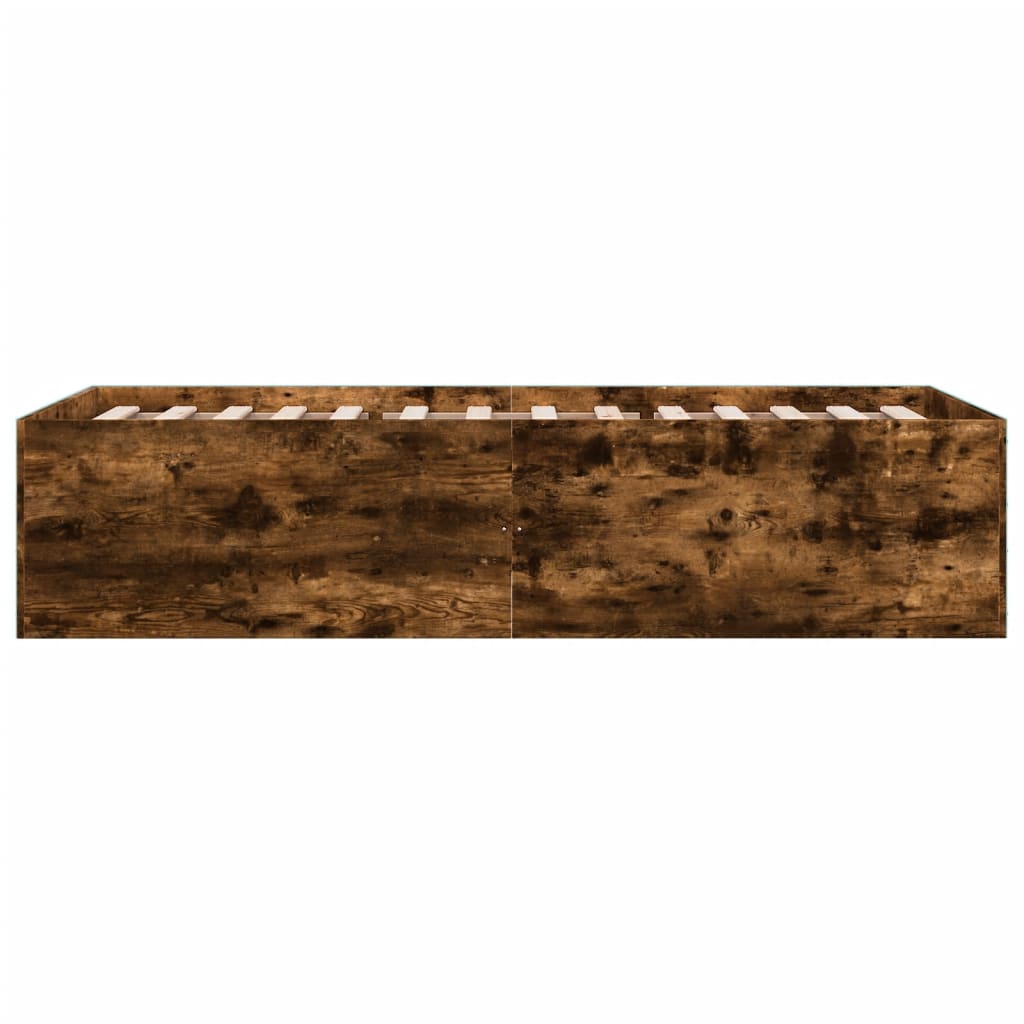 Okvir za krevet boja hrasta 100 x 200 cm konstruirano drvo