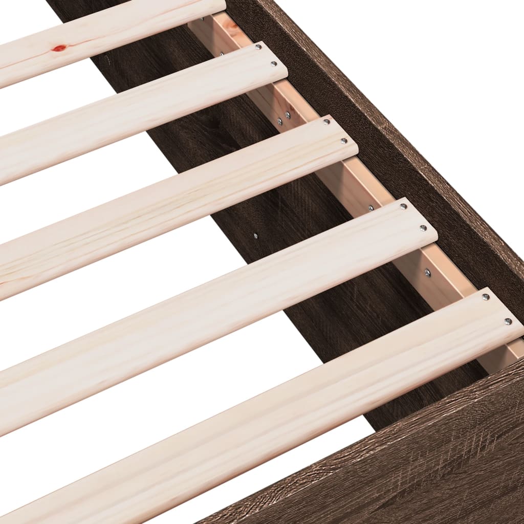 Okvir za krevet smeđi hrast 100 x 200 cm konstruirano drvo