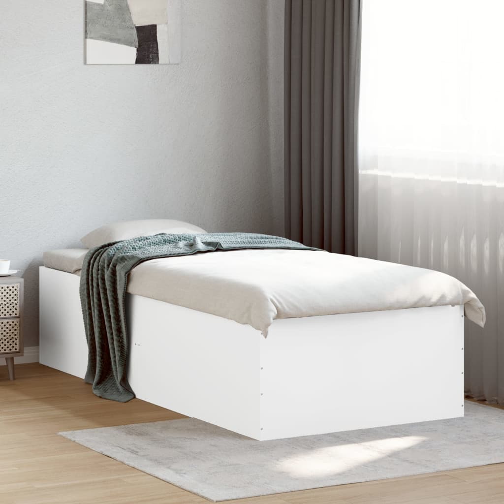 Okvir za krevet bijeli 90x190 cm konstruirano drvo