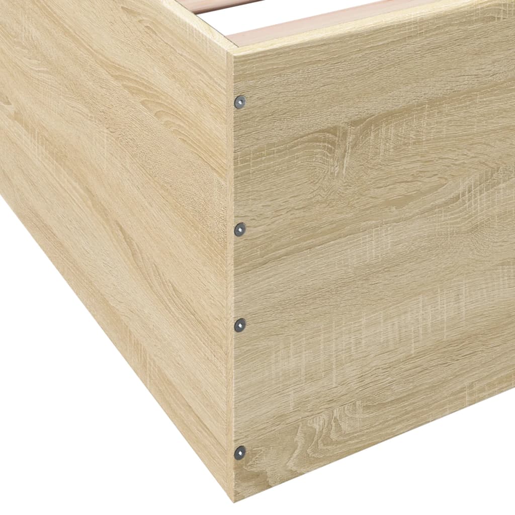 Okvir za krevet boja hrasta 75x190 cm od konstruiranog drva