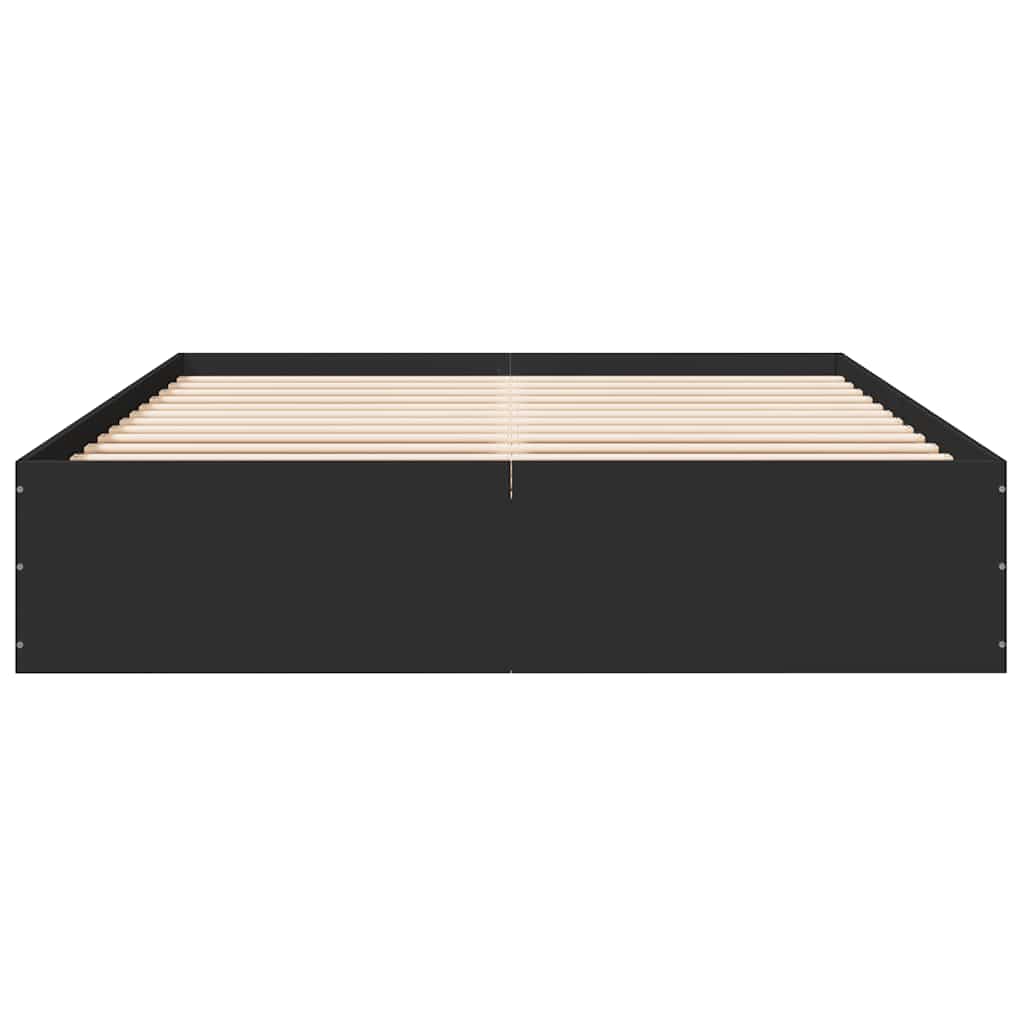 Okvir za krevet crni 150x200 cm konstruirano drvo