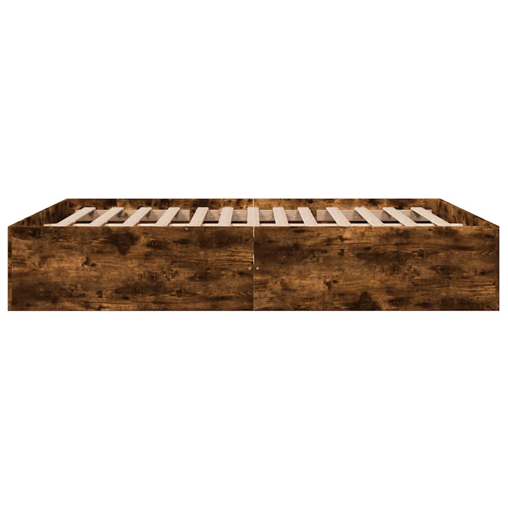 Okvir za krevet boja hrasta 150 x 200 cm konstruirano drvo
