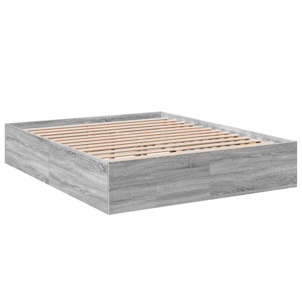 Okvir za krevet boja hrasta 150x200 cm od konstruiranog drva