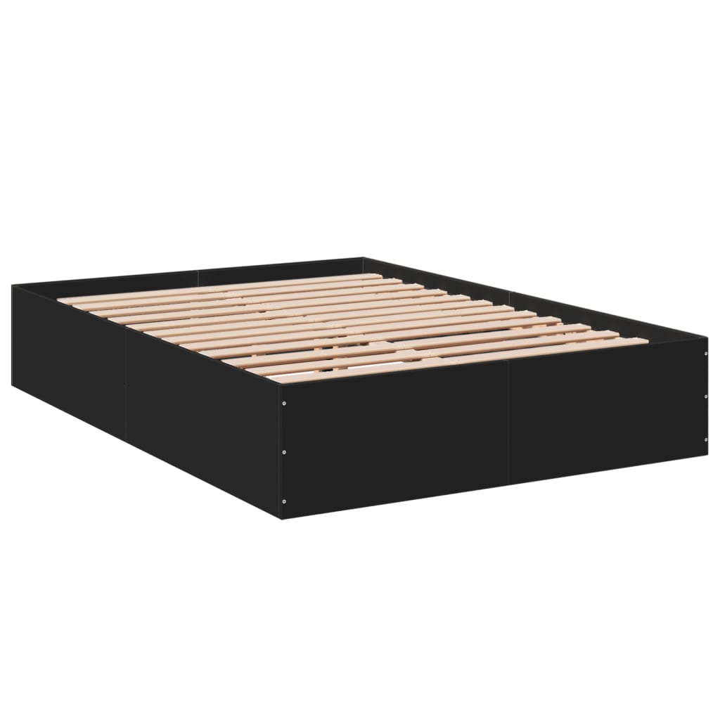 Okvir za krevet crni 120x190 cm konstruirano drvo