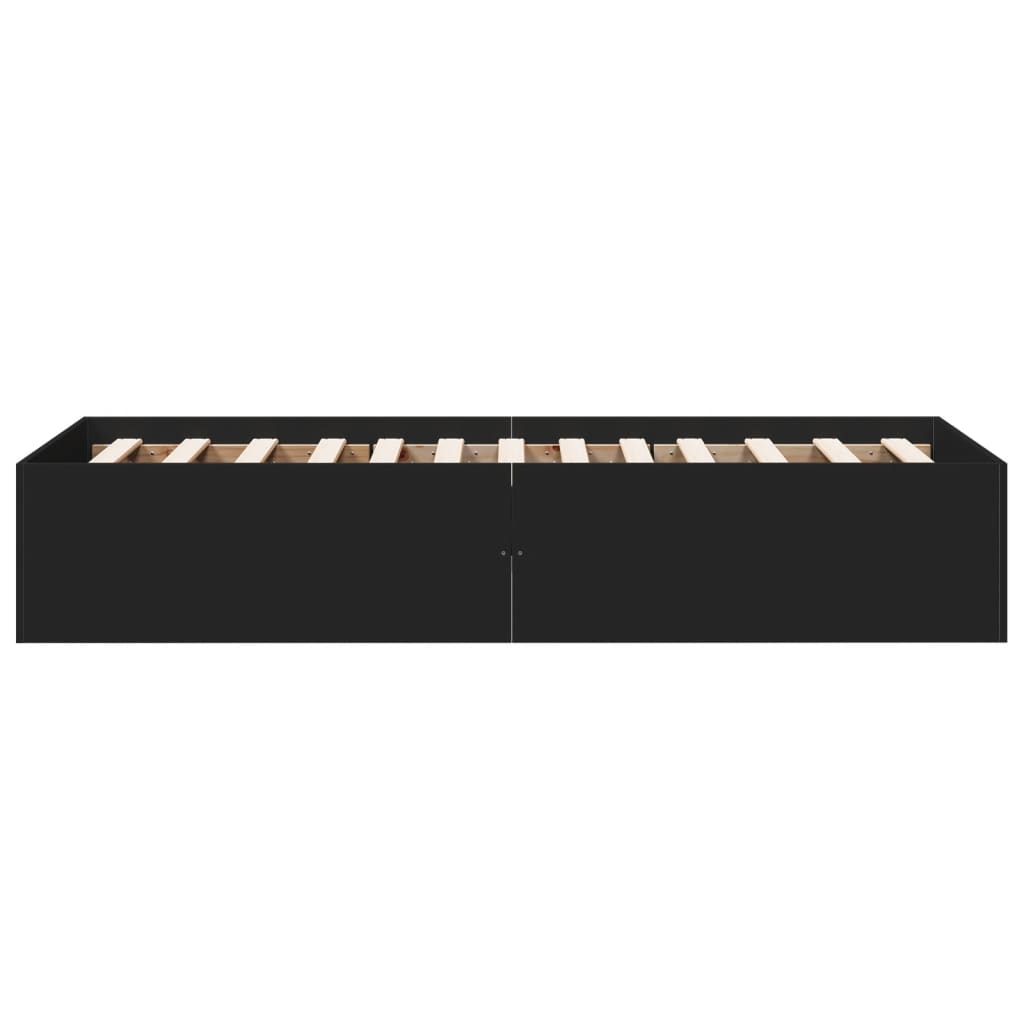Okvir za krevet crni 100x200 cm konstruirano drvo