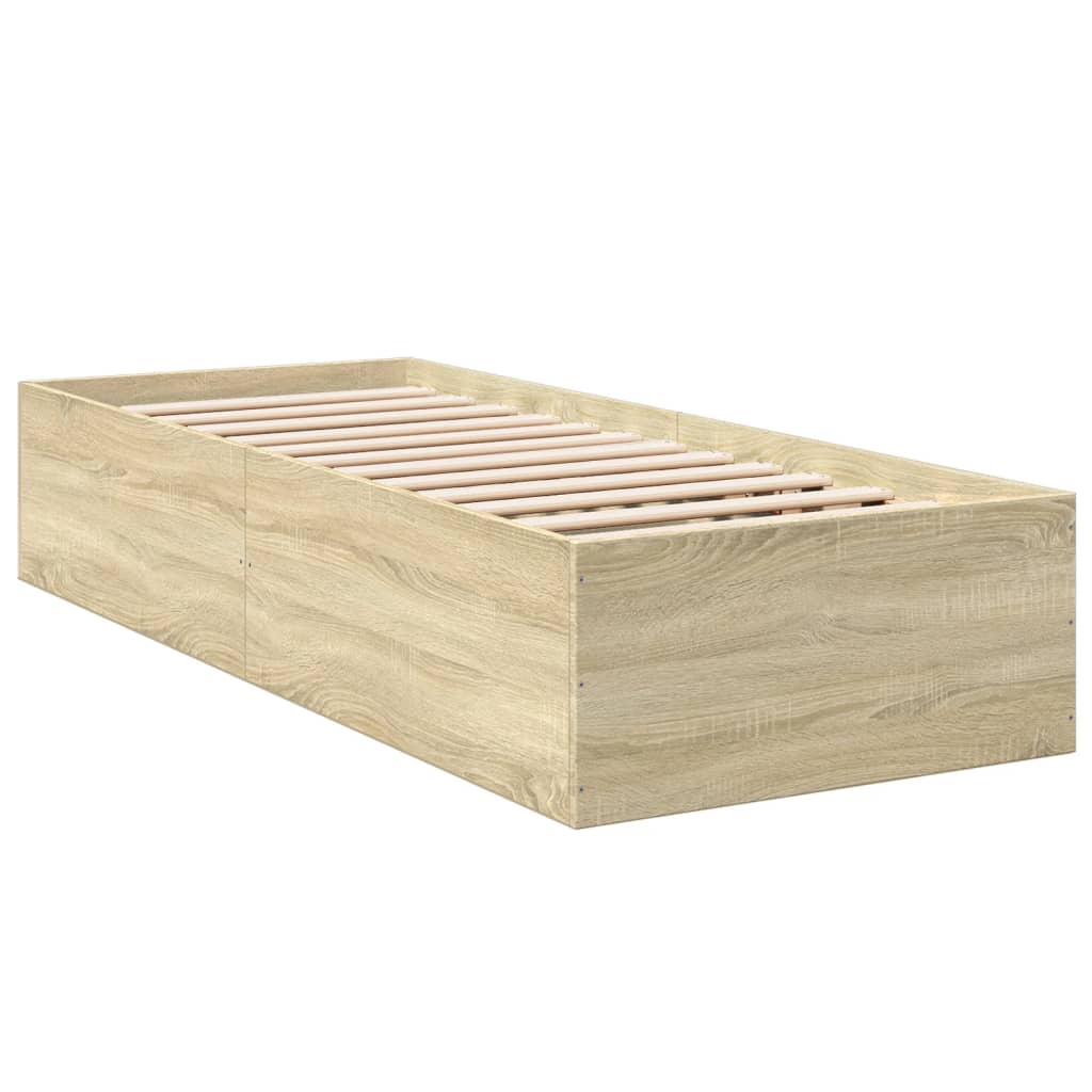 Okvir za krevet boja hrasta 100x200 cm od konstruiranog drva