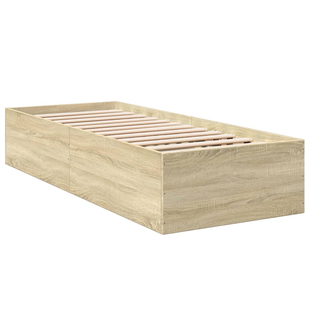 Okvir za krevet boja hrasta 100x200 cm od konstruiranog drva