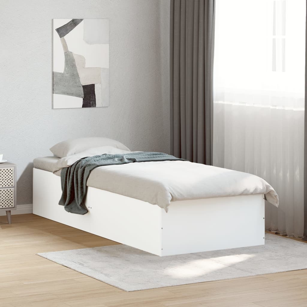 Okvir za krevet bijeli 90x200 cm konstruirano drvo