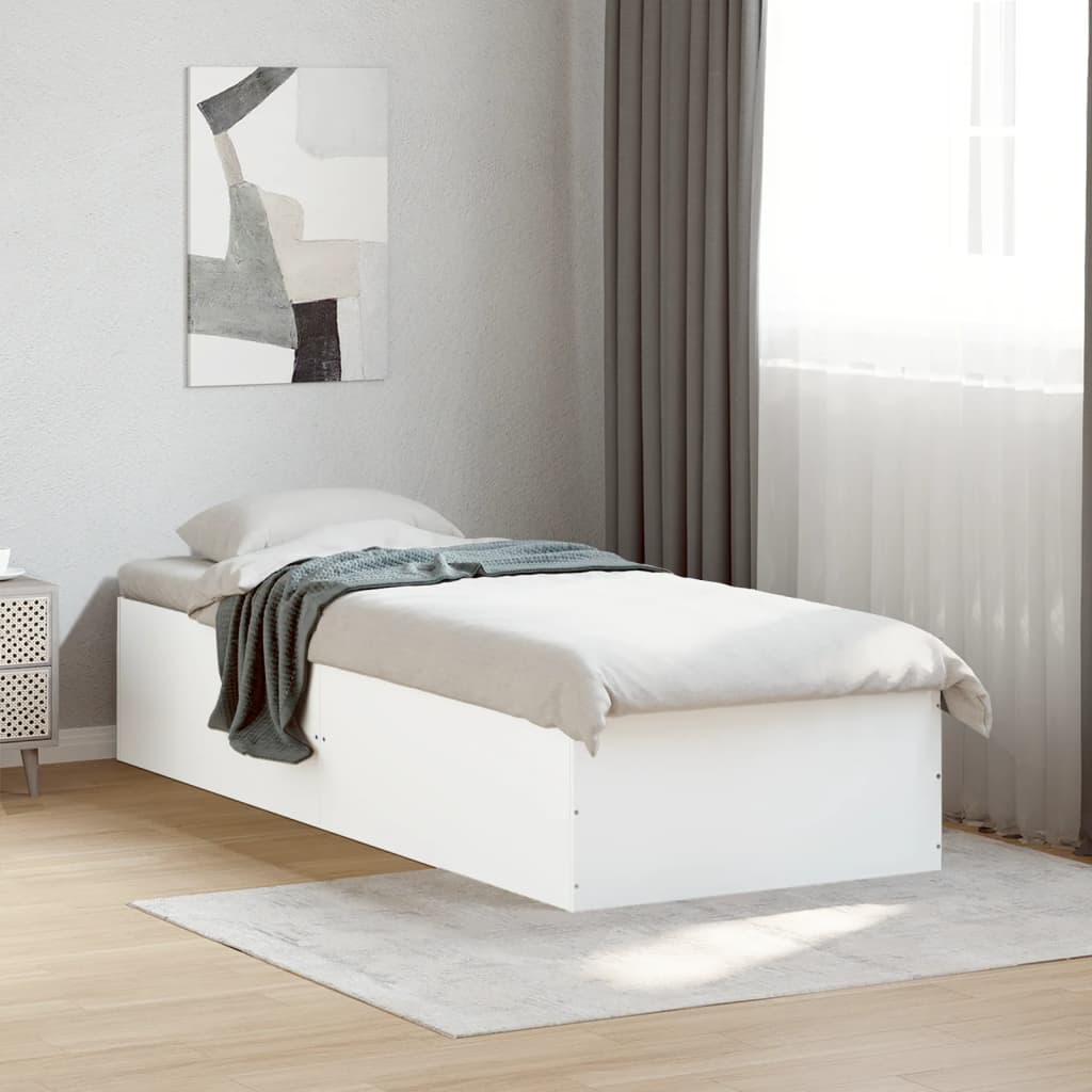 Okvir za krevet bijeli 90x190 cm konstruirano drvo