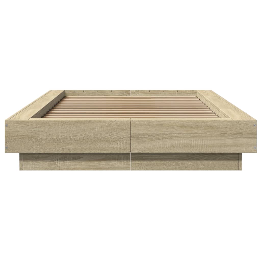 Okvir za krevet s LED svjetlima 75x190 cm od konstruiranog drva