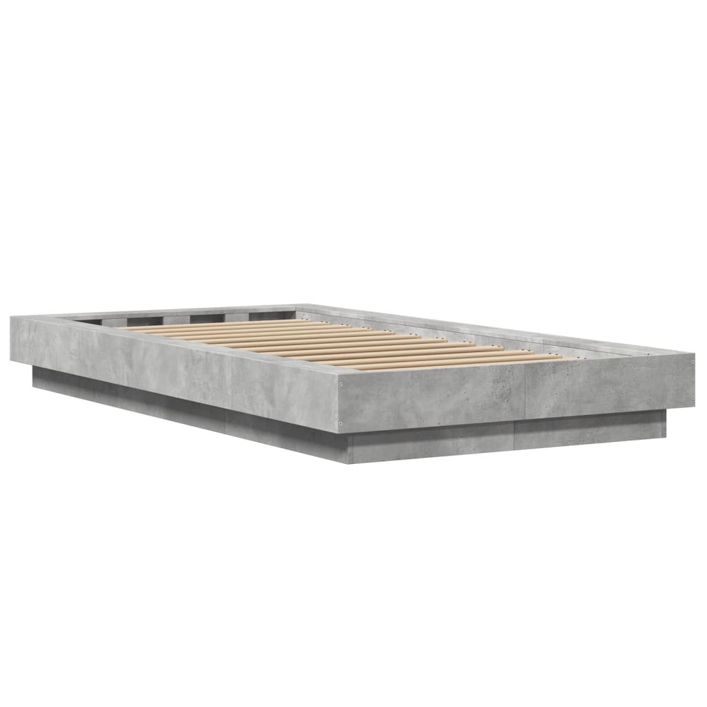 Okvir kreveta s LED svjetlima 75x190 cm od konstruiranog drva
