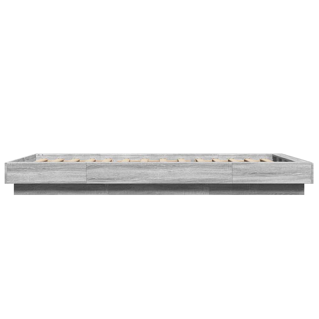 Okvir za krevet s LED svjetlima 75x190 cm od konstruiranog drva