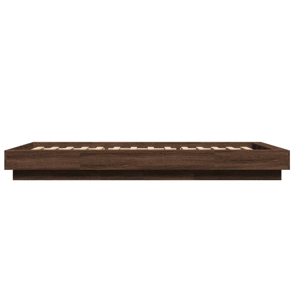 Okvir krevet s LED svjetlima 75x190 cm od konstruiranog drva