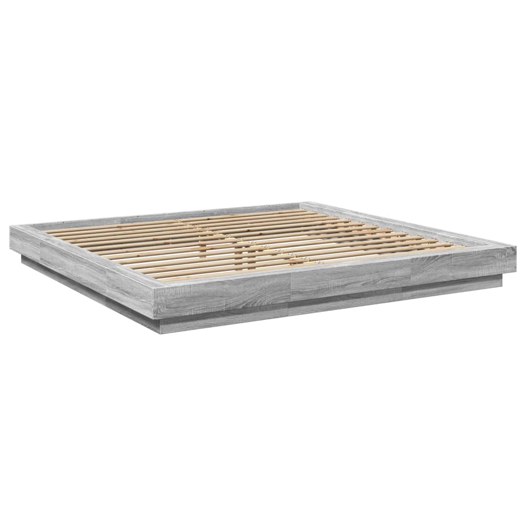 Okvir za krevet boja hrasta 200x200 cm od konstruiranog drva
