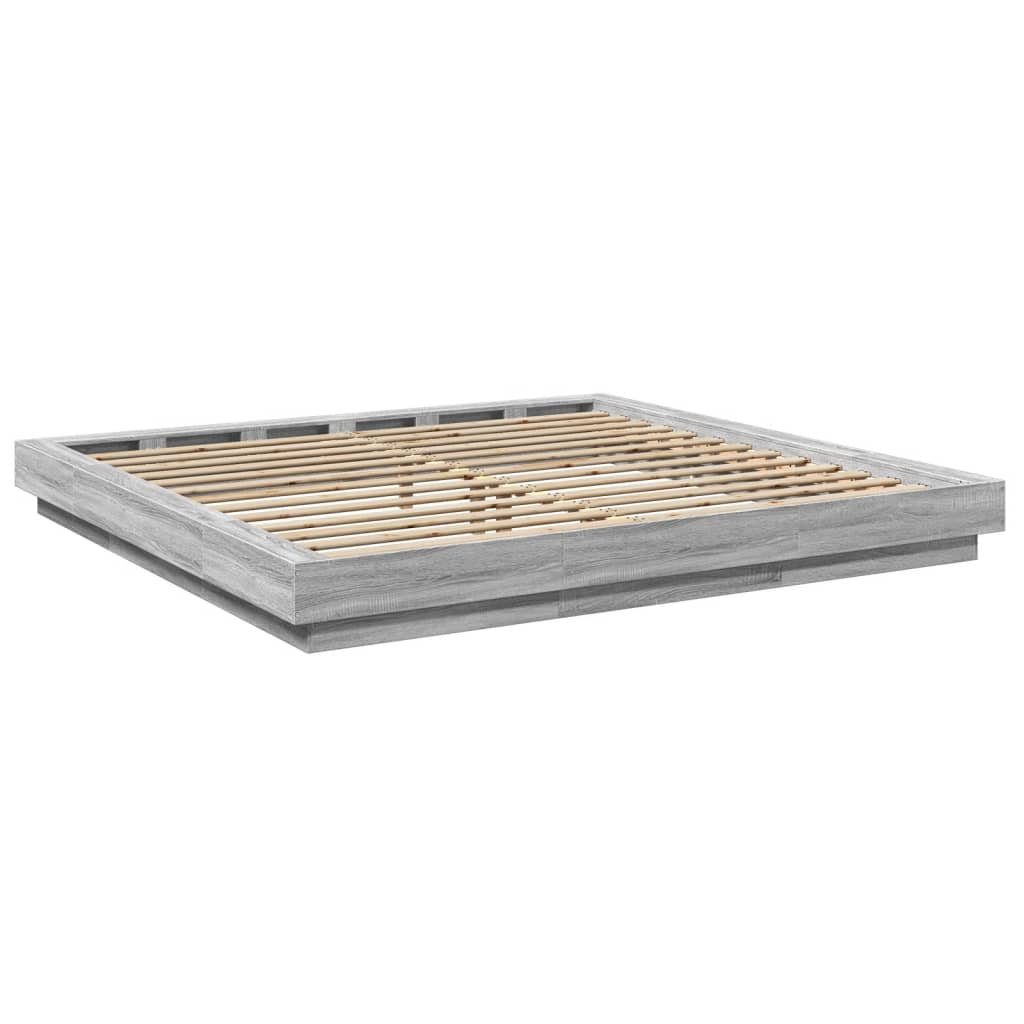 Okvir za krevet boja hrasta 200x200 cm od konstruiranog drva