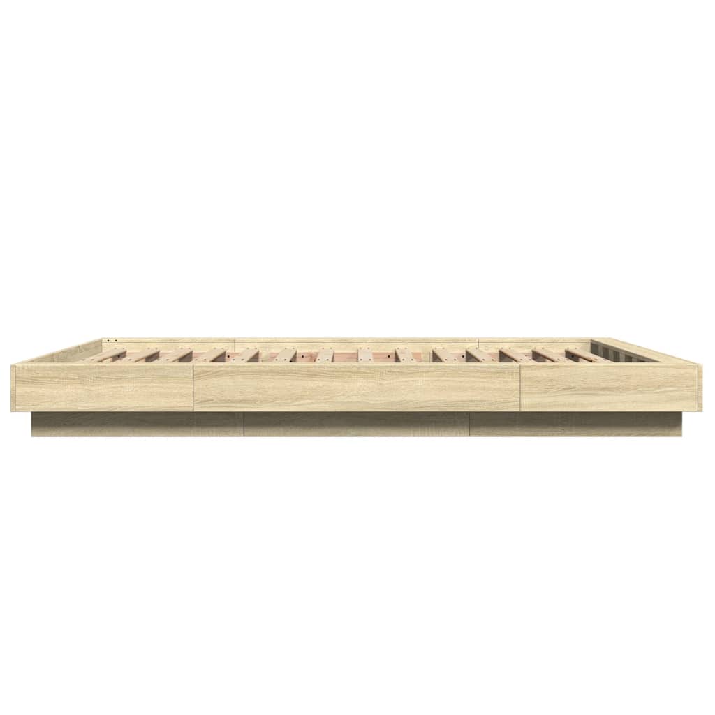 Okvir kreveta boja hrasta sonome 120 x 200 cm konstruirano drvo