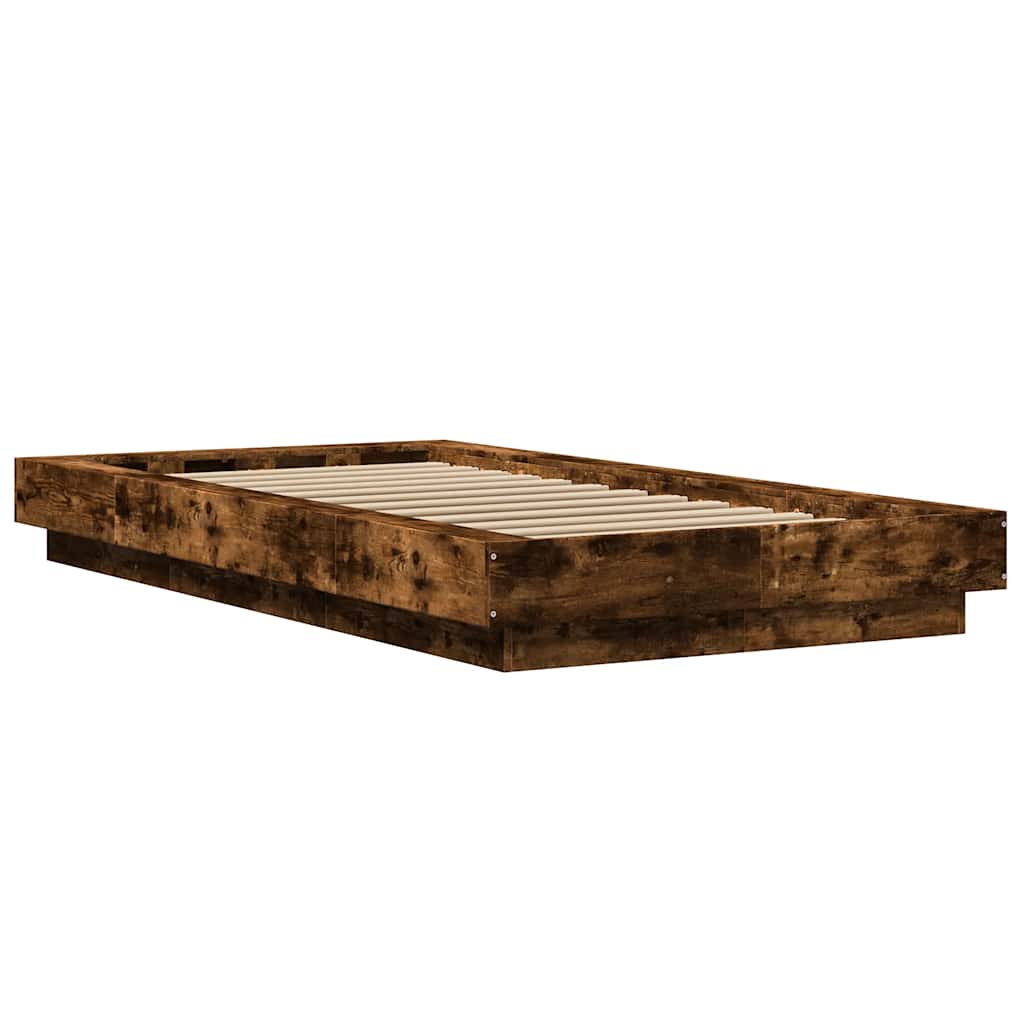 Okvir za krevet boja hrasta 120 x 200 cm konstruirano drvo