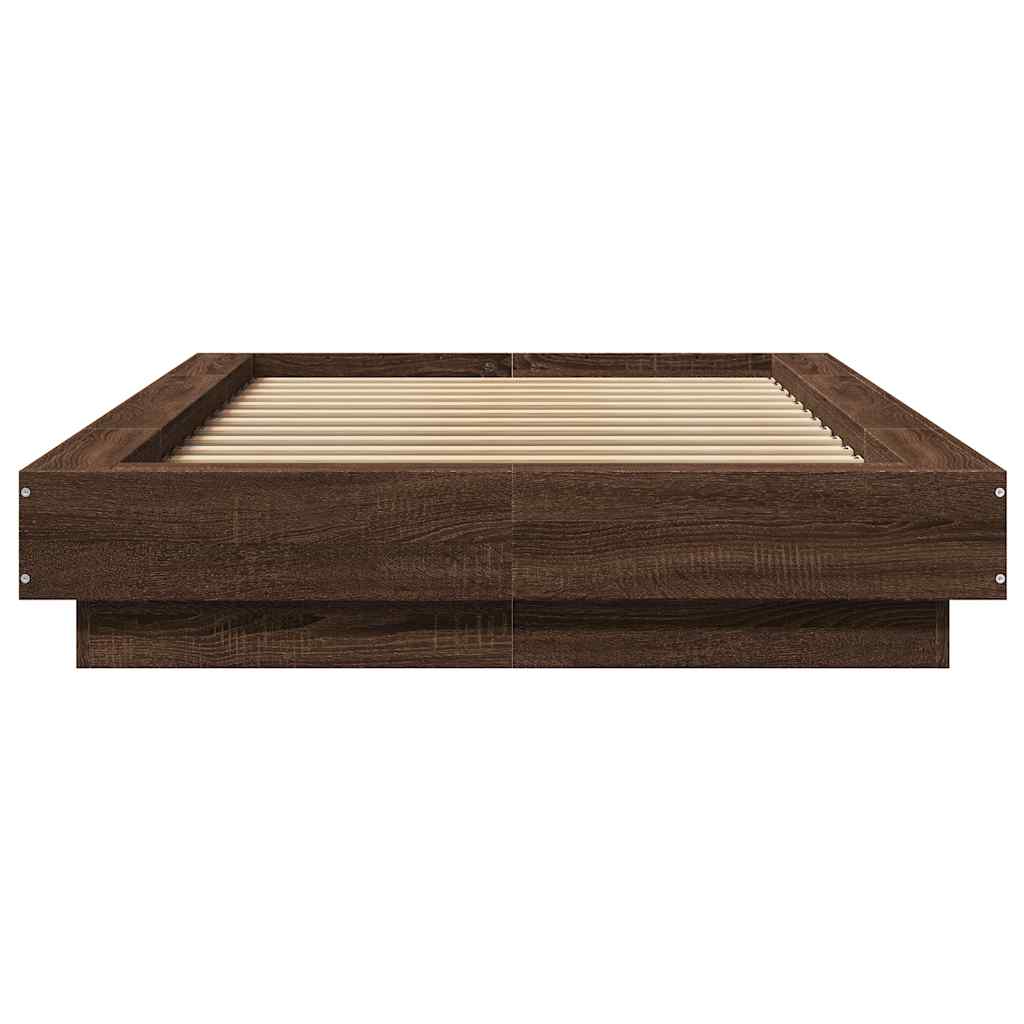 Okvir za krevet smeđi hrast 100 x 200 cm konstruirano drvo