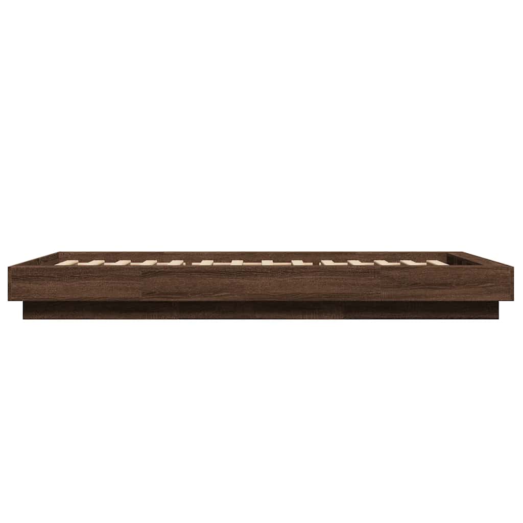 Okvir za krevet smeđi hrast 100 x 200 cm konstruirano drvo