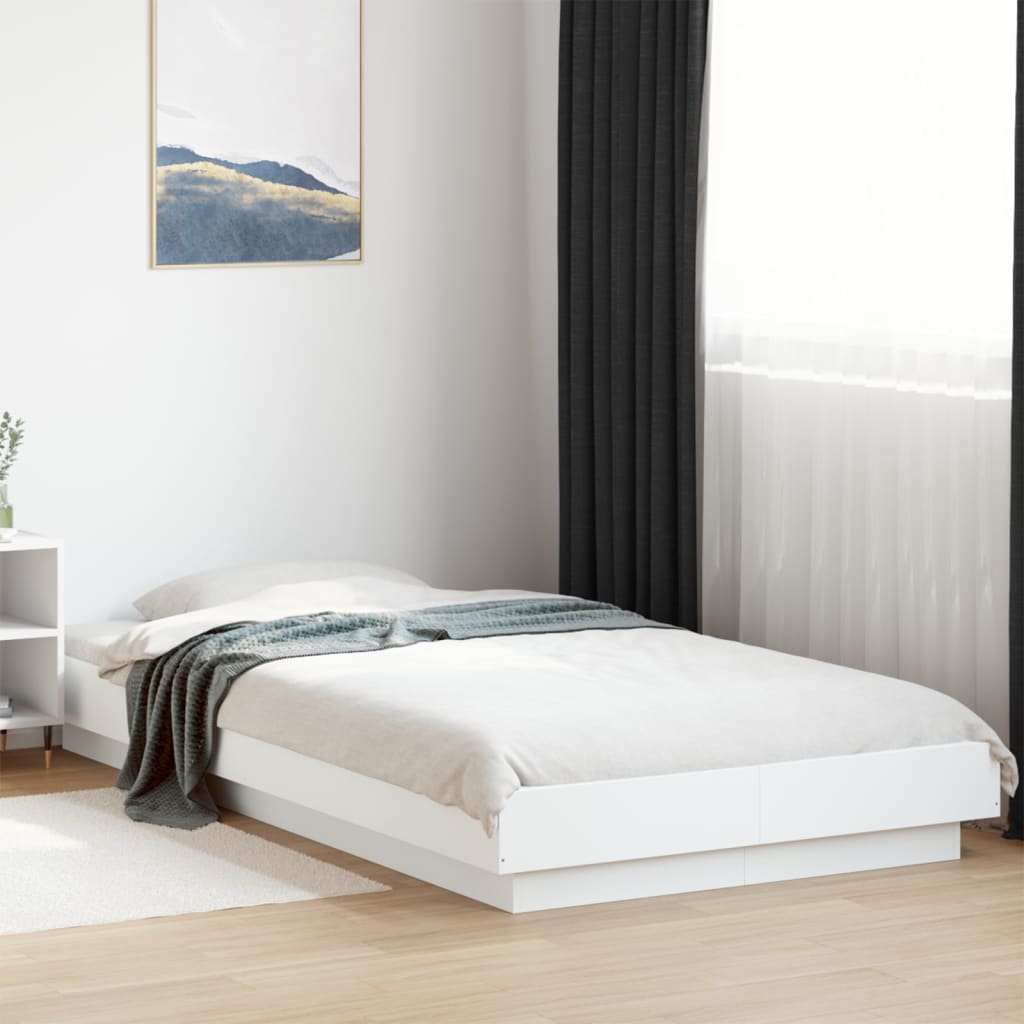 Okvir za krevet bijeli 90x200 cm konstruirano drvo