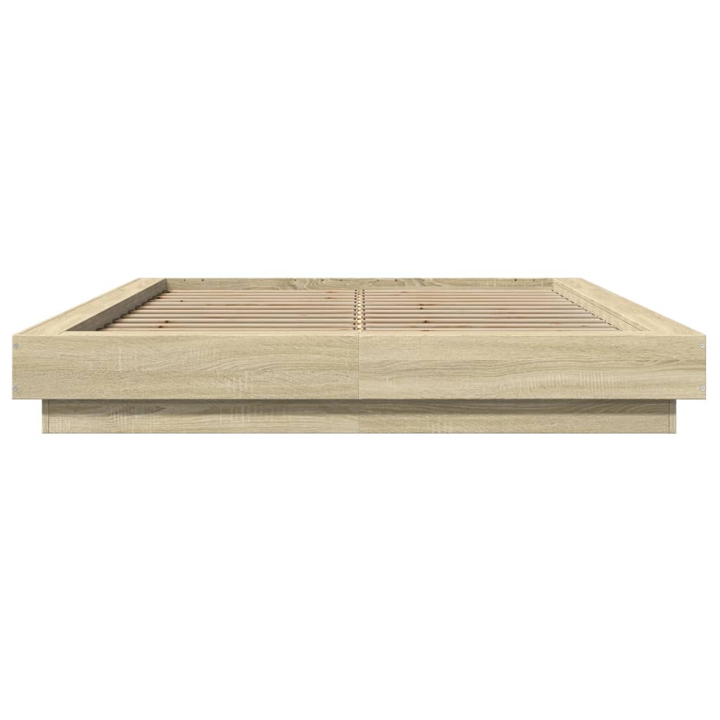 Okvir za krevet boja hrasta 140x190 cm od konstruiranog drva