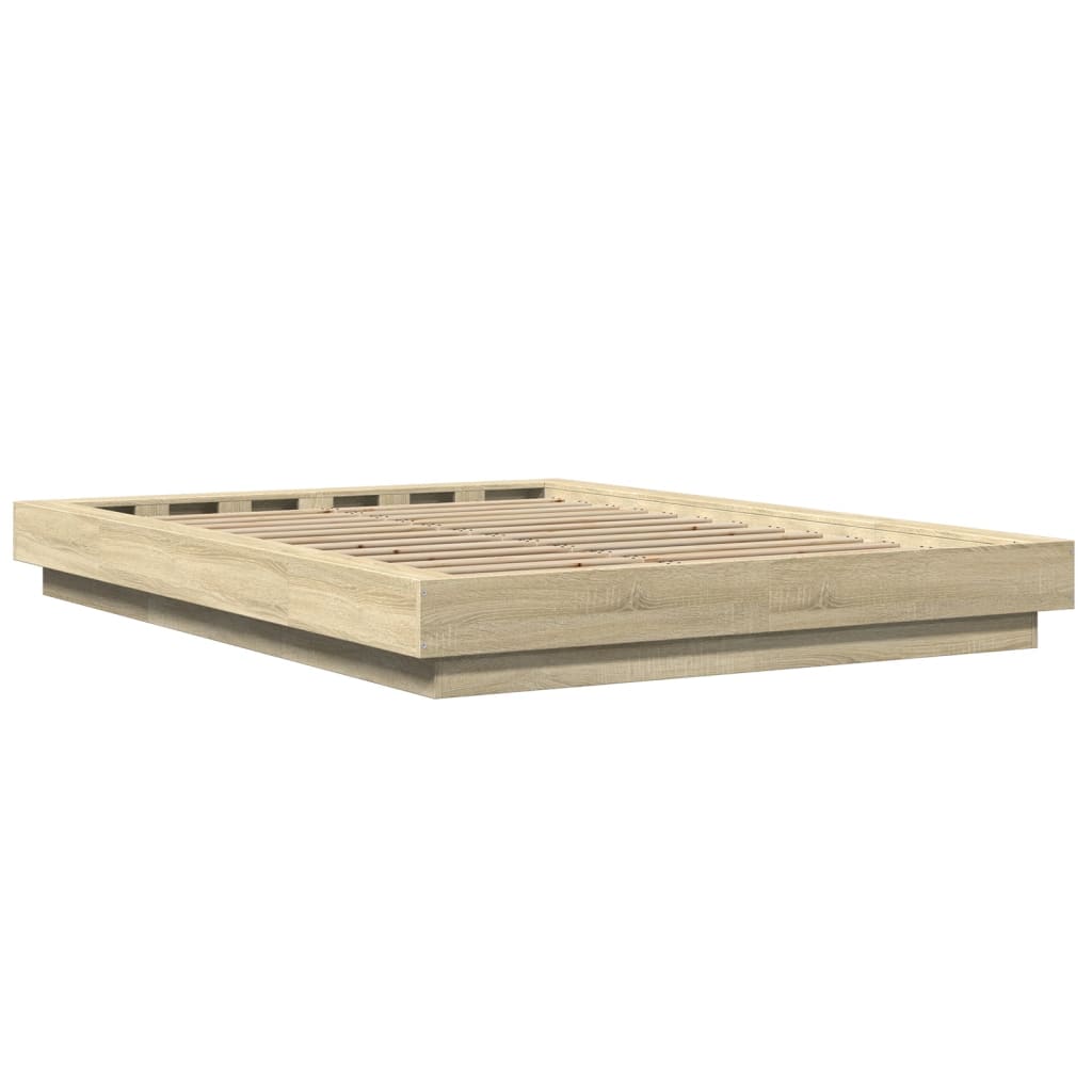 Okvir za krevet boja hrasta 140x190 cm od konstruiranog drva