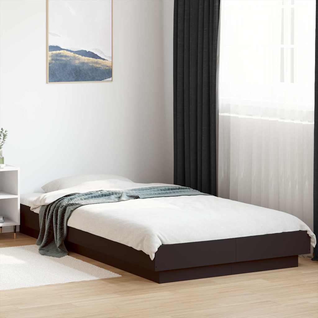 Okvir za krevet crni 90 x 190 cm od konstruiranog drva