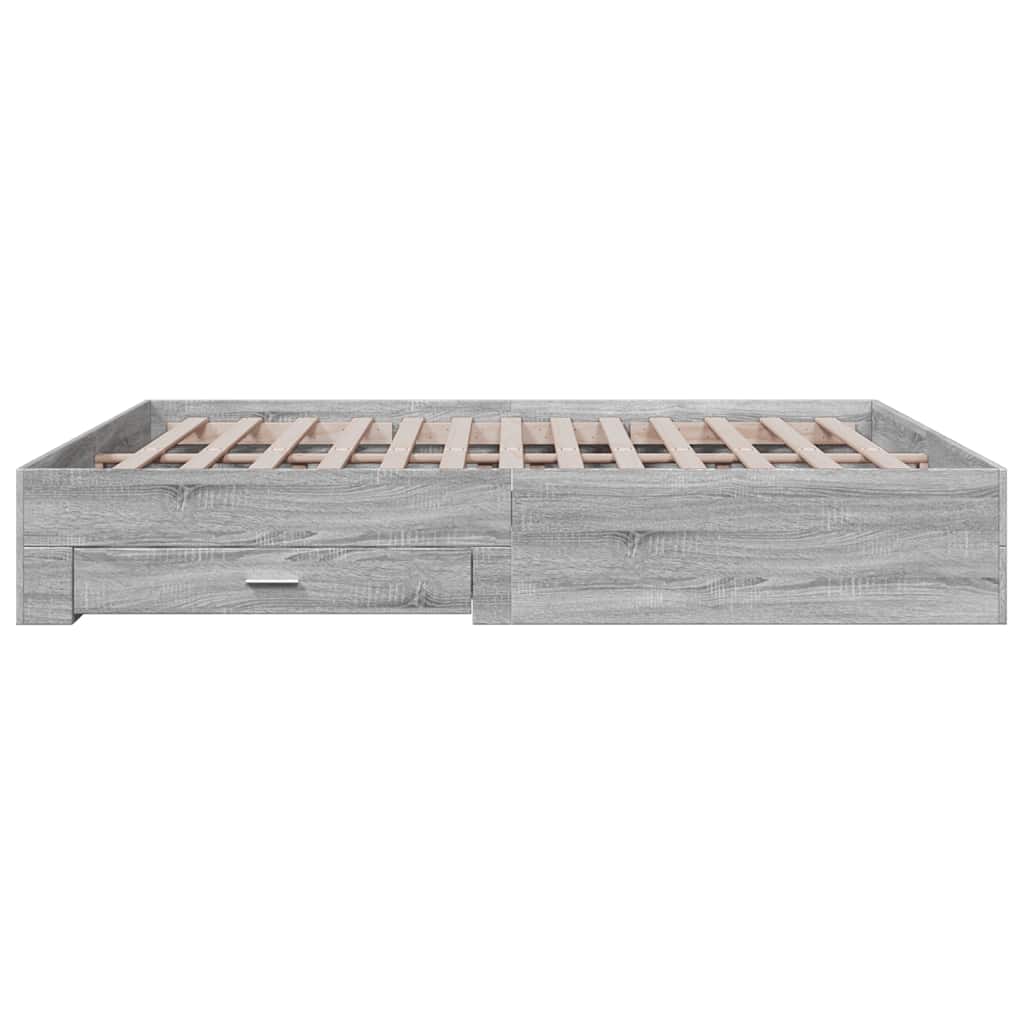 Okvir za krevet s ladicama boja hrasta 180x200 cm