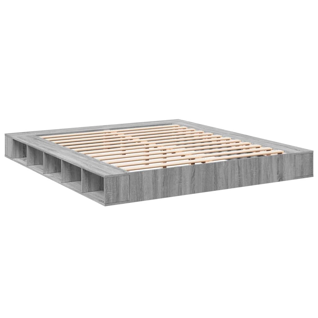 Okvir za krevet boja hrasta 200x200 cm od konstruiranog drva