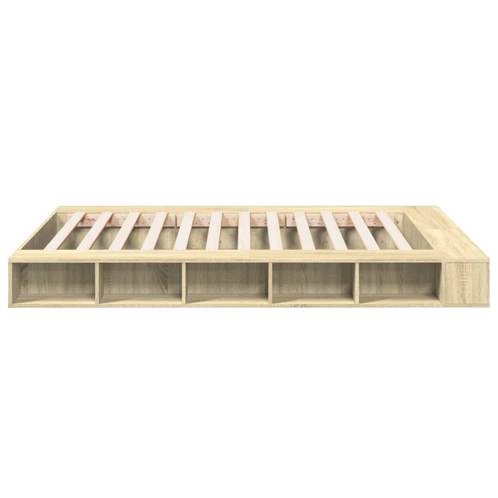 Okvir za krevet boja hrasta 150x200 cm konstruirano drvo