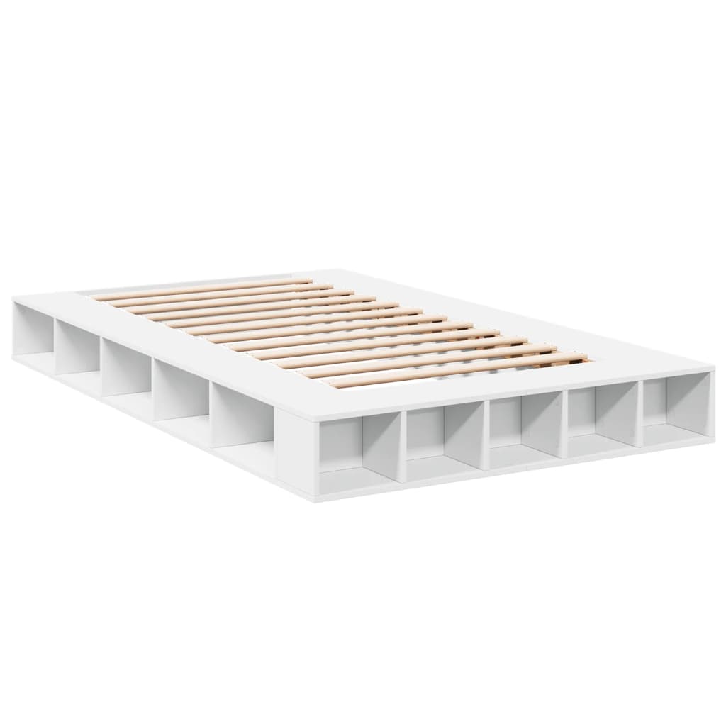 Okvir za krevet bijeli 120 x 200 cm konstruirano drvo