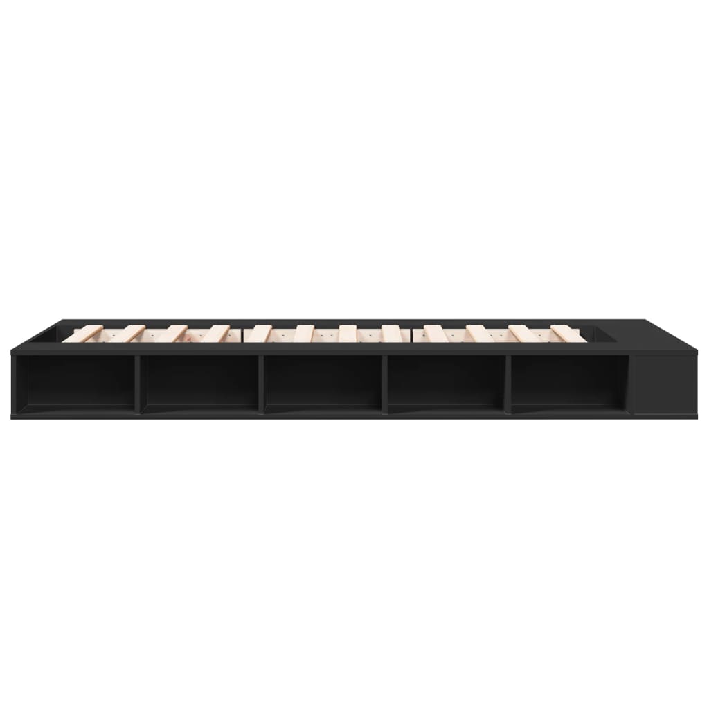 Okvir za krevet crni 100x200 cm konstruirano drvo