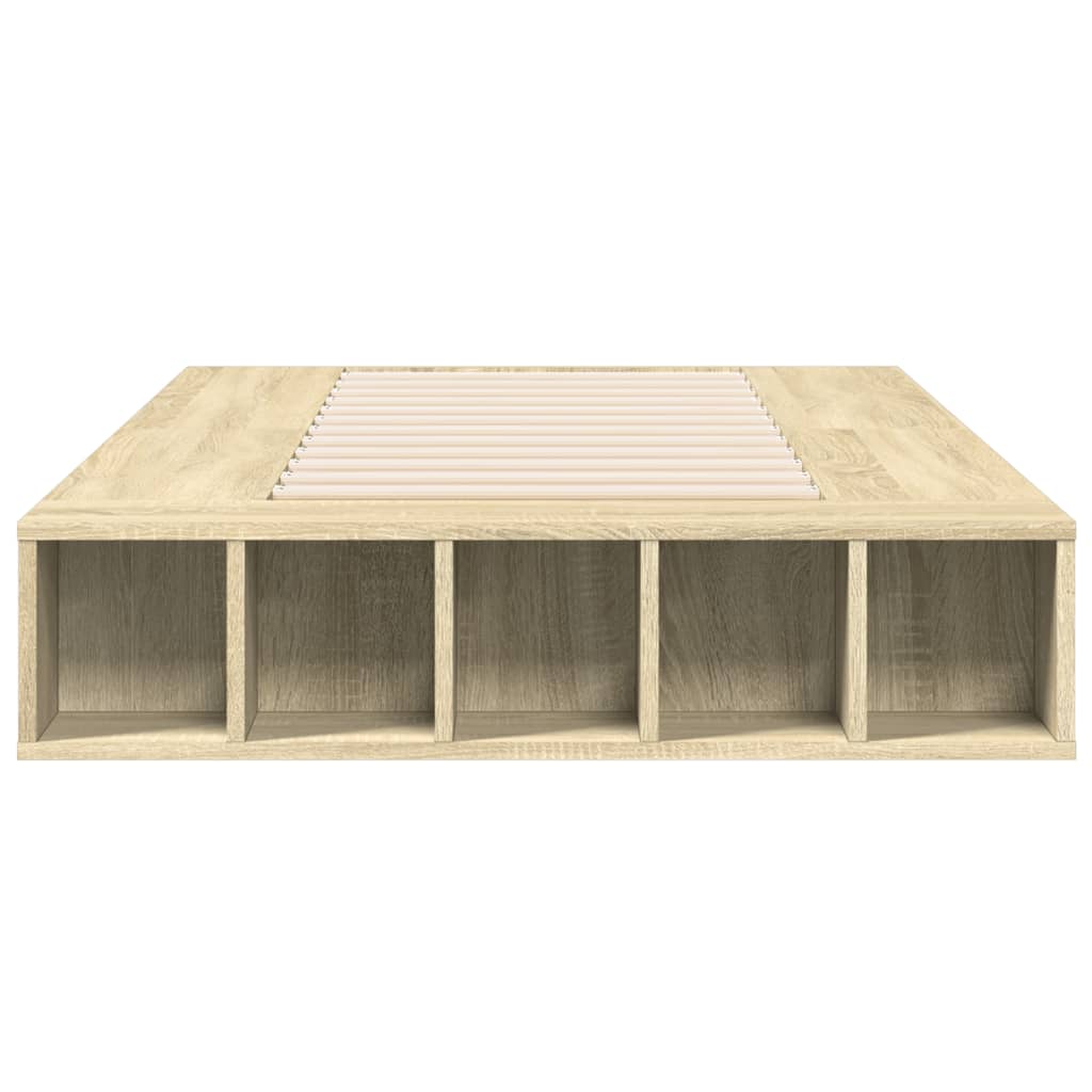 Okvir za krevet boja hrasta 100x200 cm od konstruiranog drva