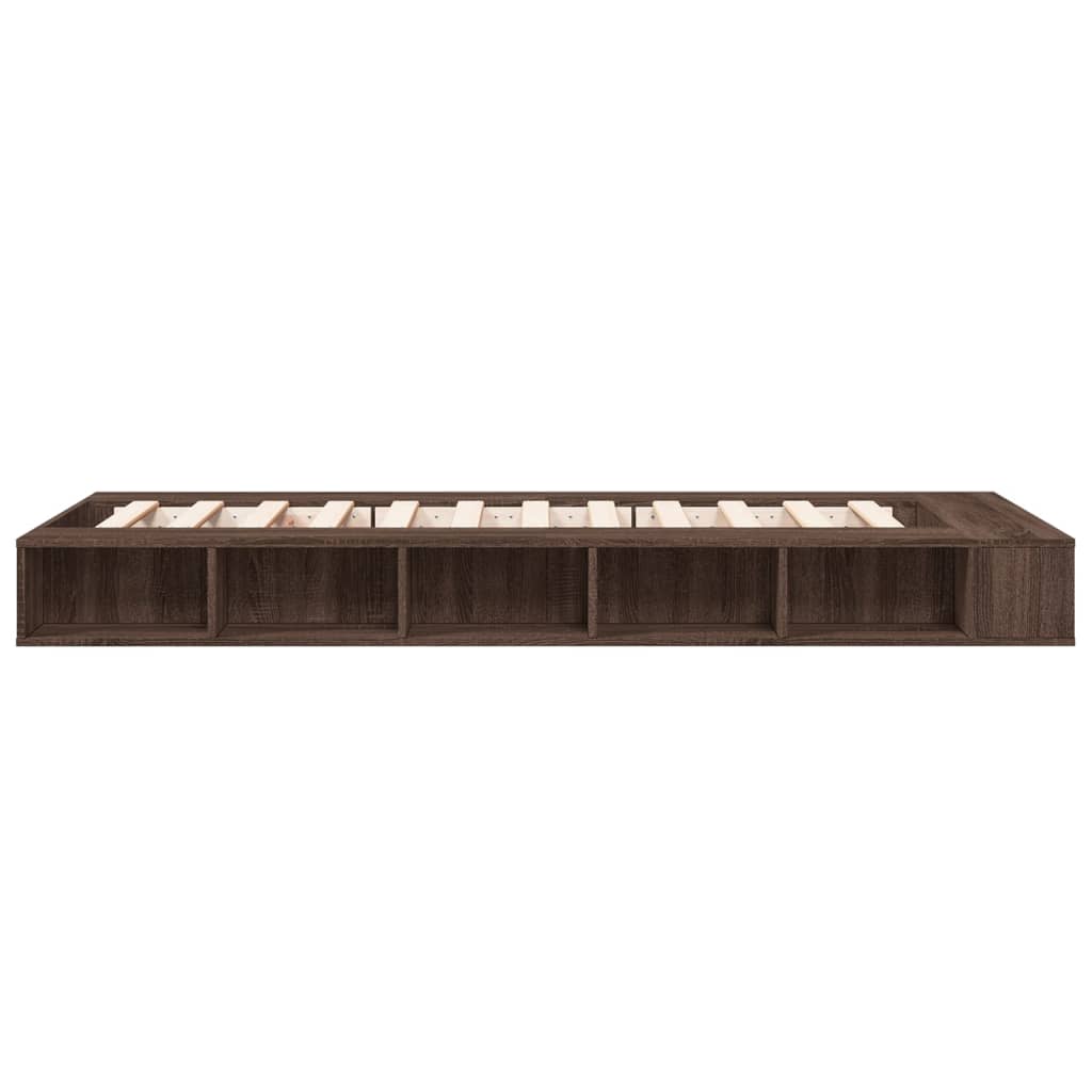 Okvir za krevet smeđi hrast 100 x 200 cm konstruirano drvo