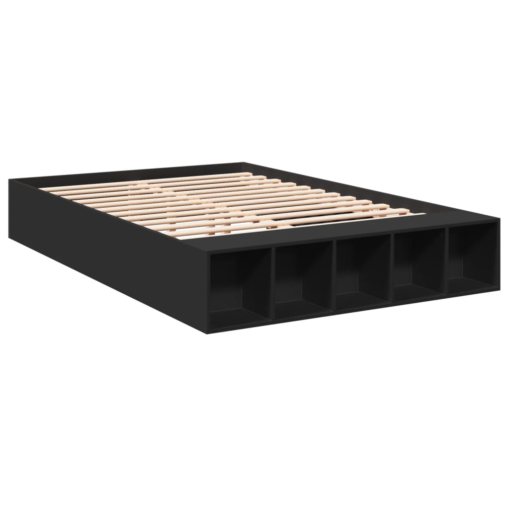 Okvir za krevet crni 120x190 cm konstruirano drvo