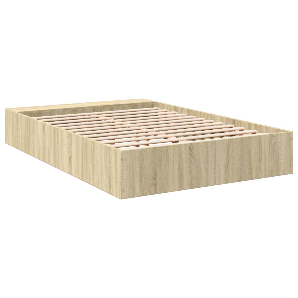 Okvir za krevet boja hrasta 120x190 cm od konstruiranog drva