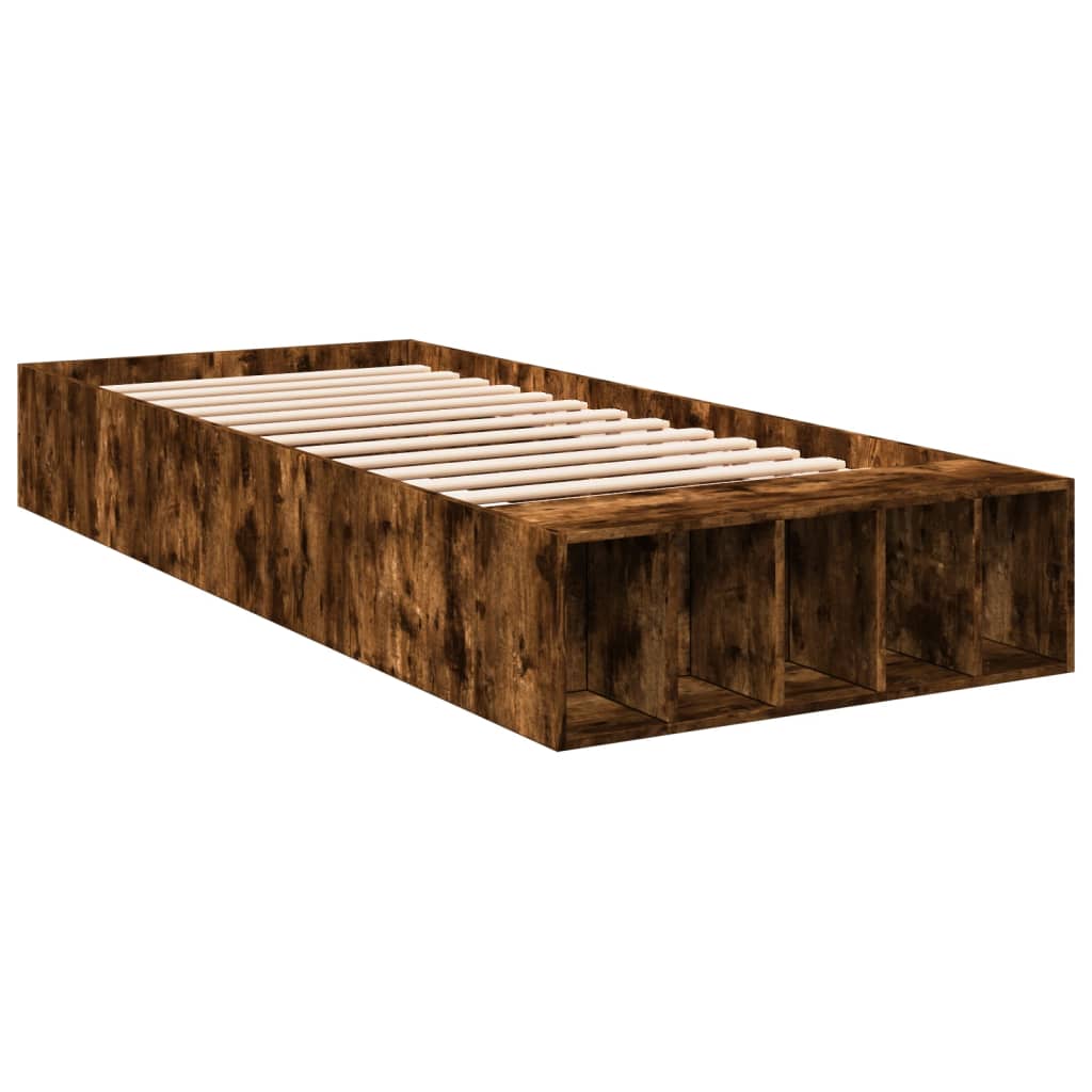 Okvir za krevet boja hrasta 75x190 cm konstruirano drvo