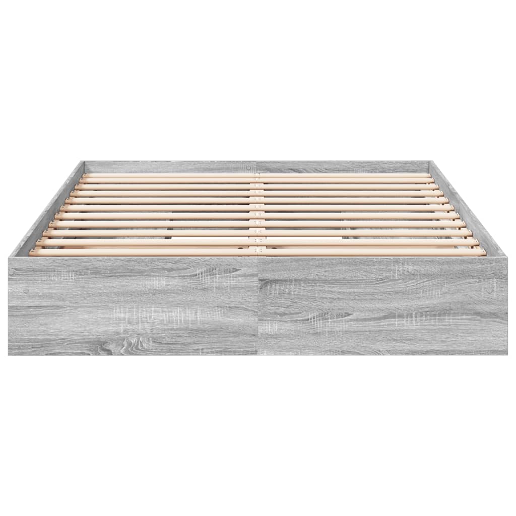 Okvir za krevet s ladicama boja hrasta 160x200 cm drveni