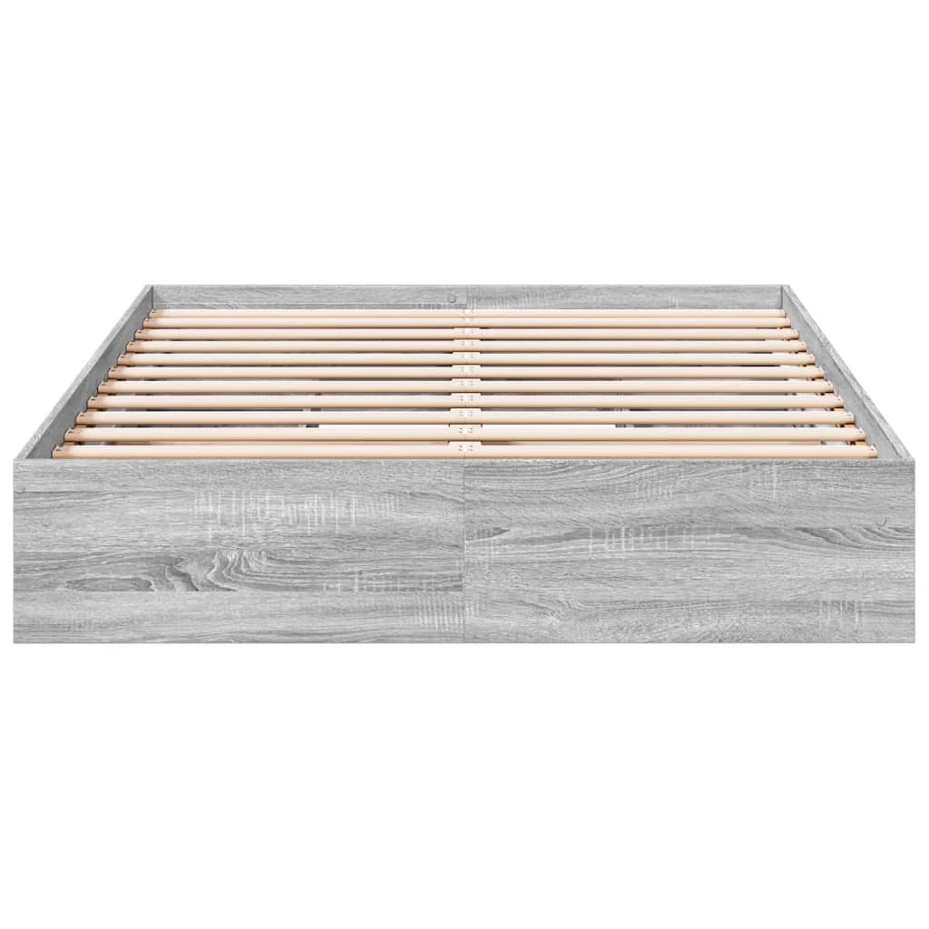 Okvir za krevet s ladicama boja hrasta 140x200 cm drveni