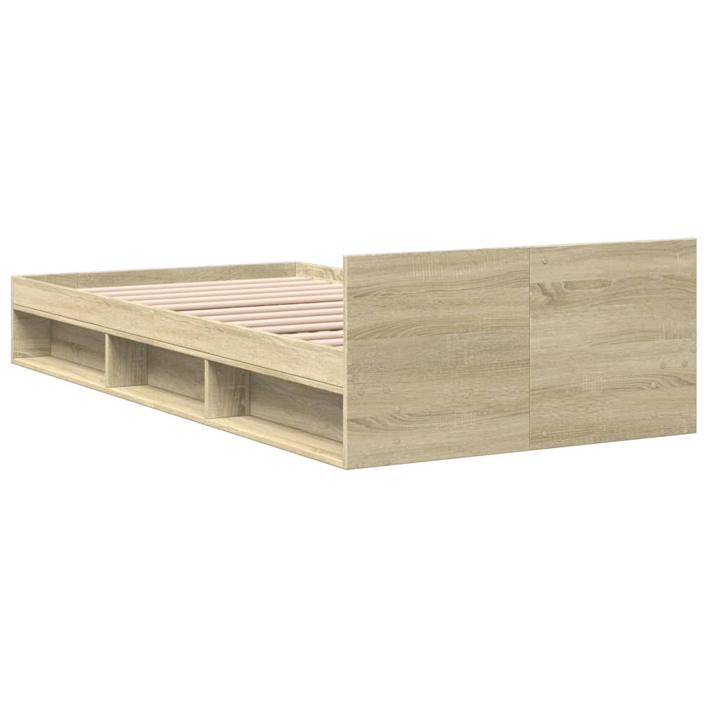 Okvir za krevet s ladicom boja hrasta 90x200 cm