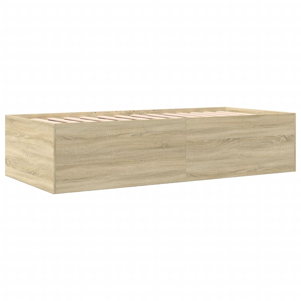 Dnevni krevet s ladicama bez madraca boja hrasta 100x200 cm