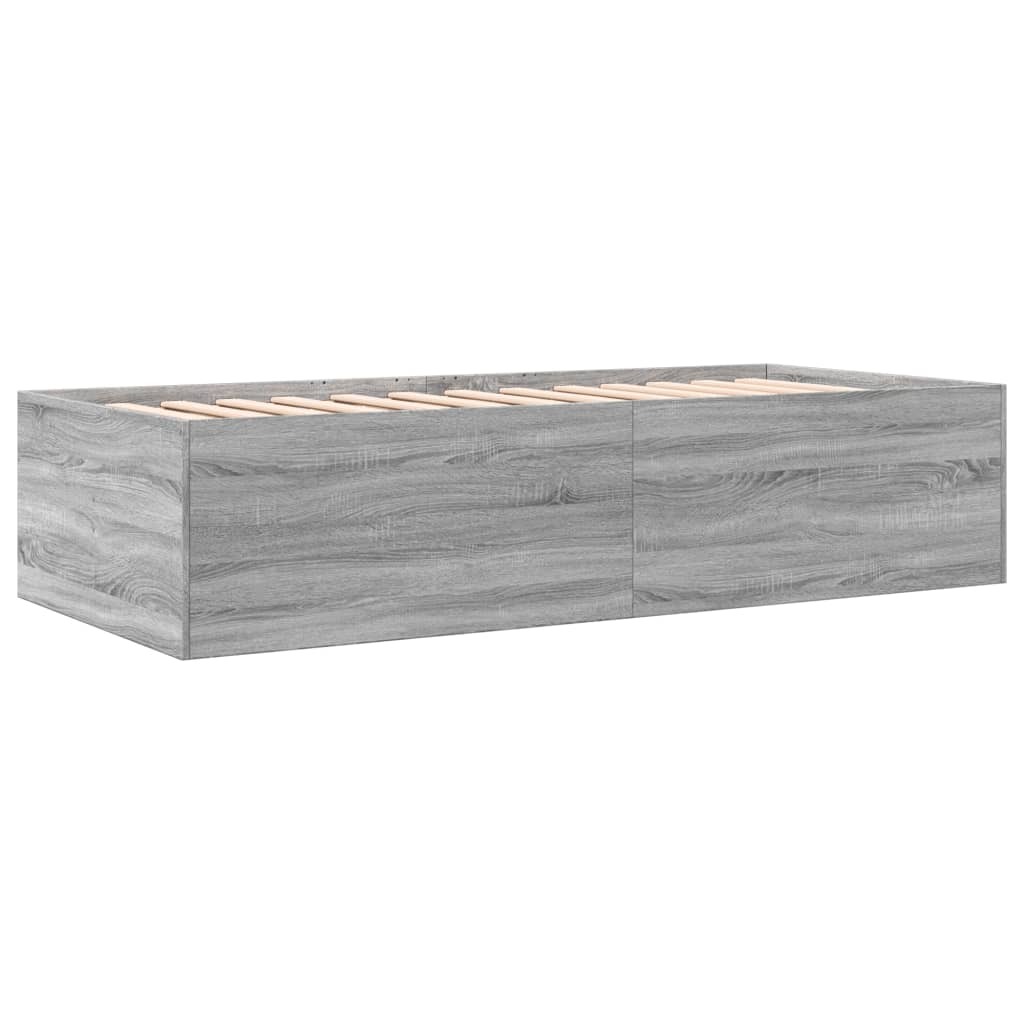Dnevni krevet s ladicama bez madraca siva boja hrasta 90x190 cm