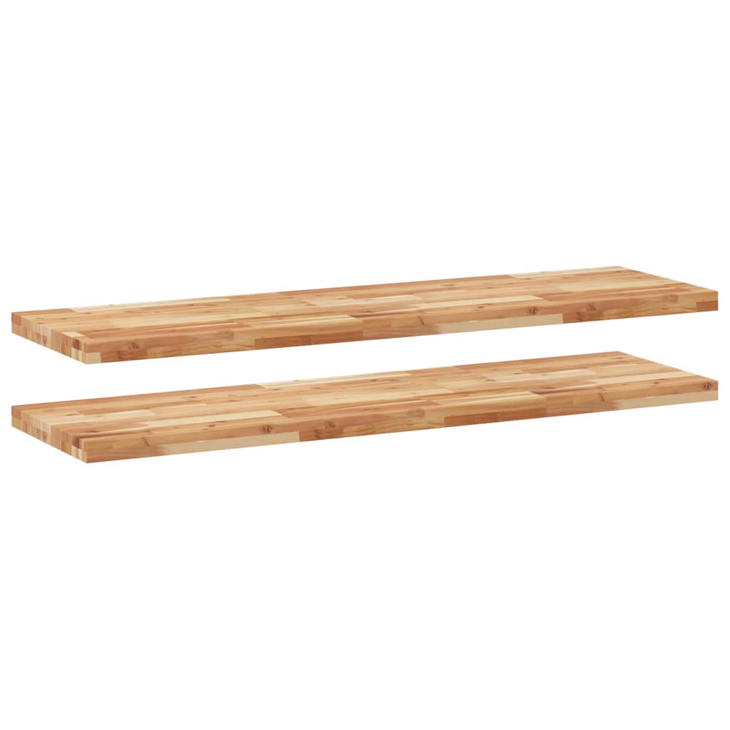 Plutajuće police 2kom s uljnim premazom 140x40x4cm drvo bagrema